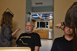 Grandpa Mike Mellen (Jason's Dad) & Jason Getting Makeup Done LOL